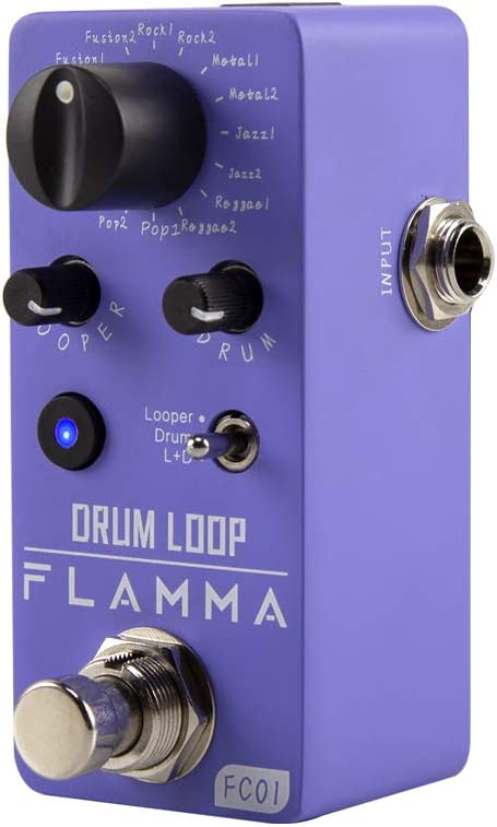 LAMMA FC01 Drum Machine Phrase Loop Pedal on a white background