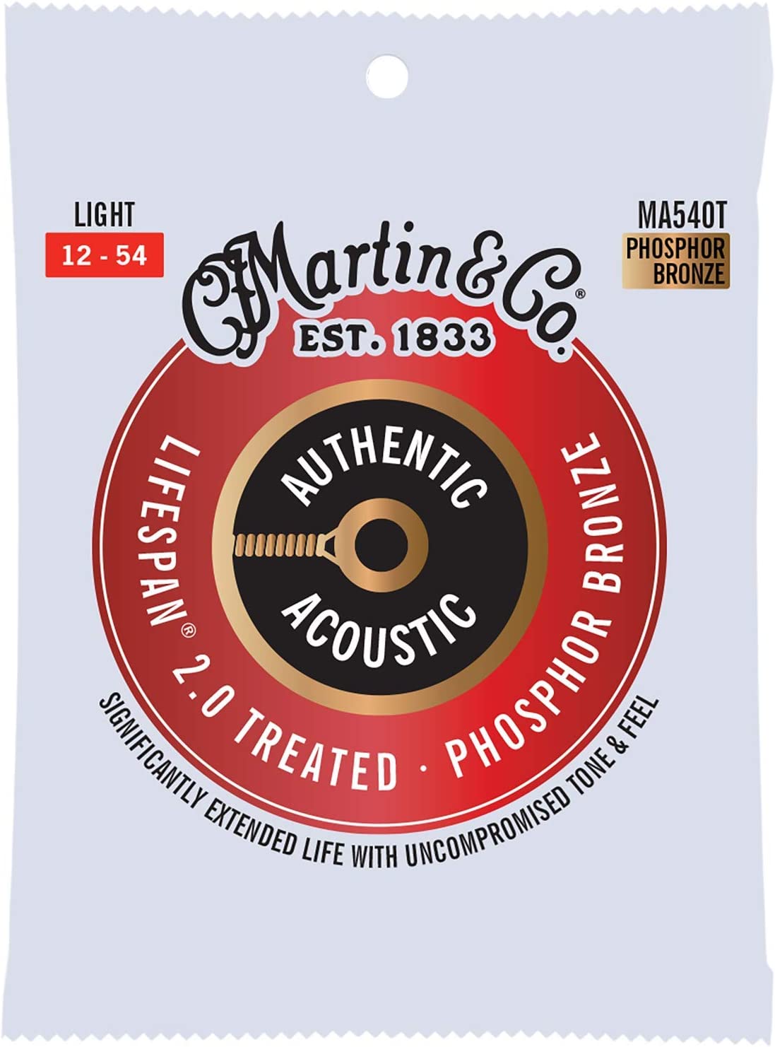 Martin Authentic Acoustic Guitar Strings on a white background