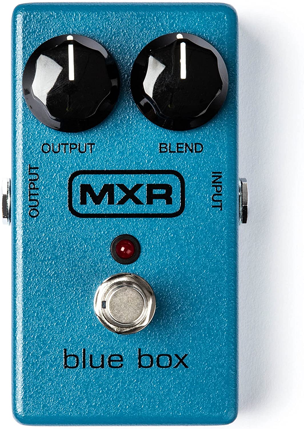 MXR Blue Box Octave Fuzz Pedal on a white background
