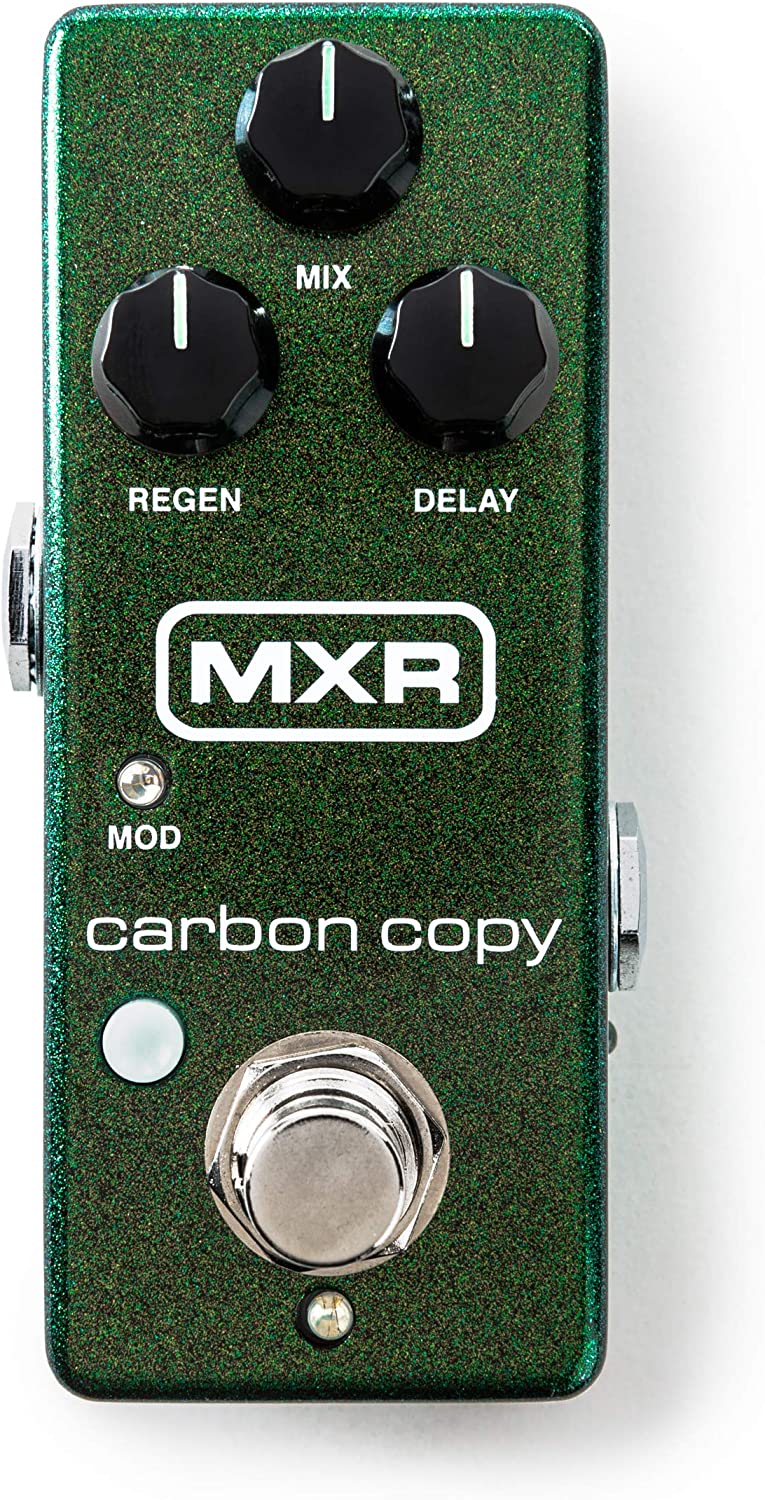MXR Carbon Copy Mini Analog Delay Pedal on a white background