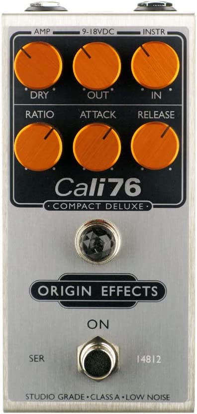 Origin Effects Cali-76 Compact Deluxe Compressor Pedal on a white background