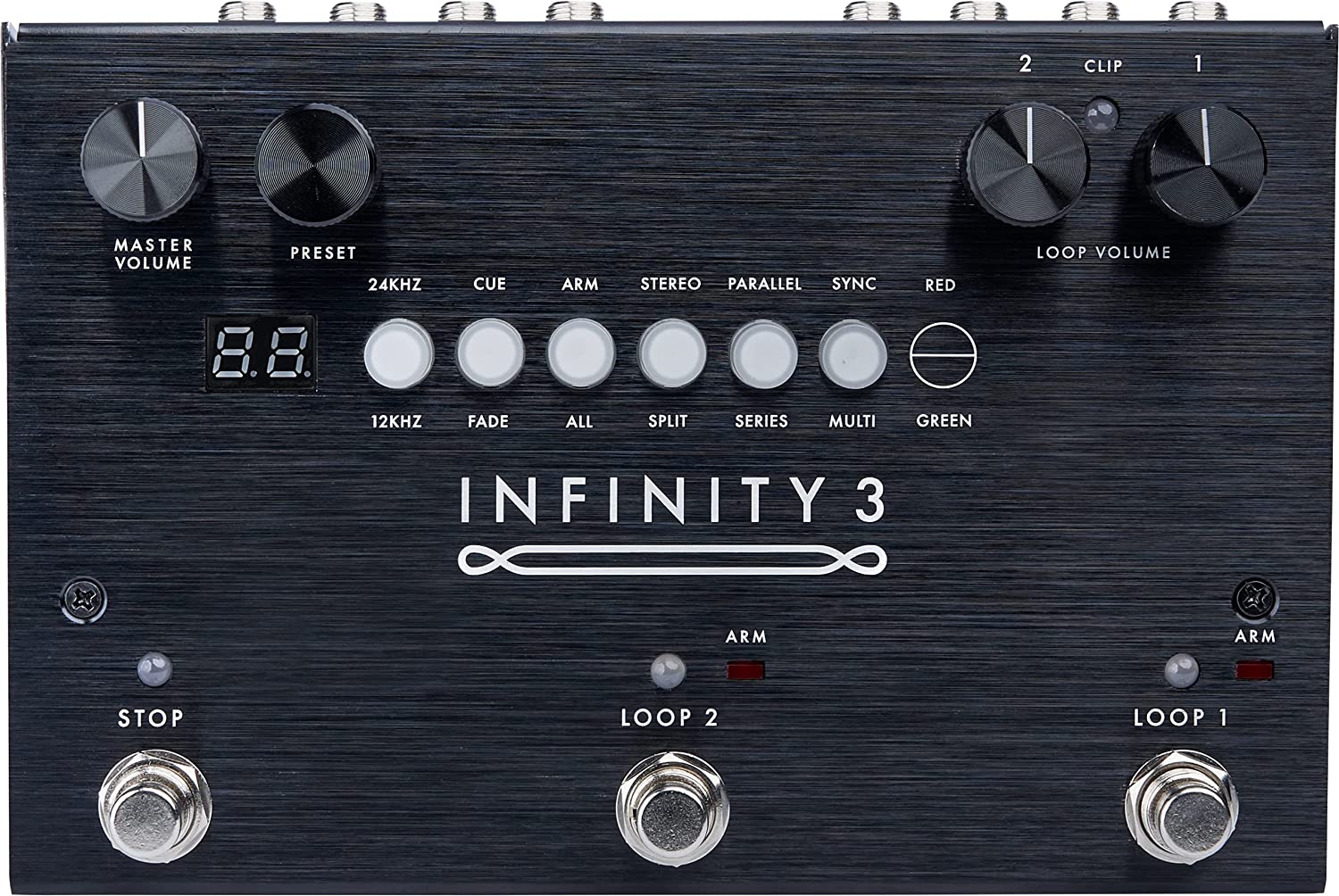 Pigtronix Infinity 3 Deluxe Looper Pedal on a white background