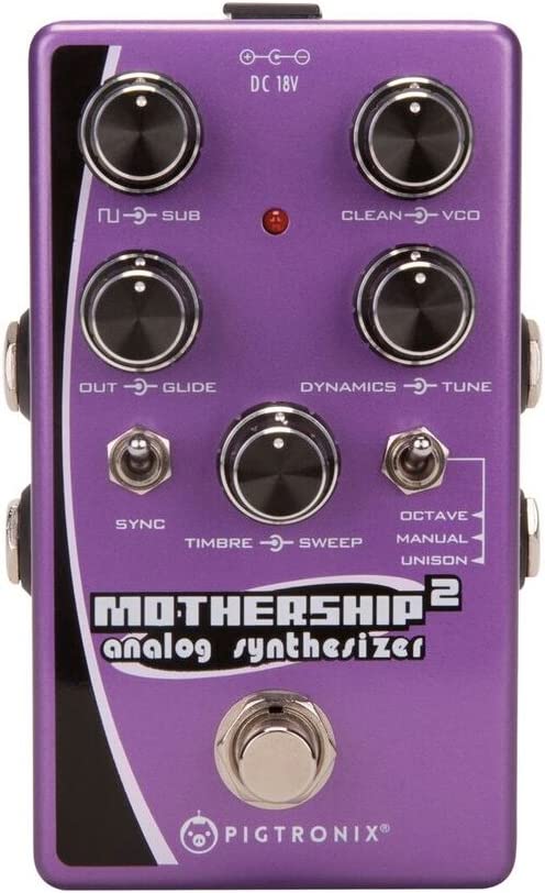 Pigtronix Mothership 2 Analog Synthesizer Pedal on a white background