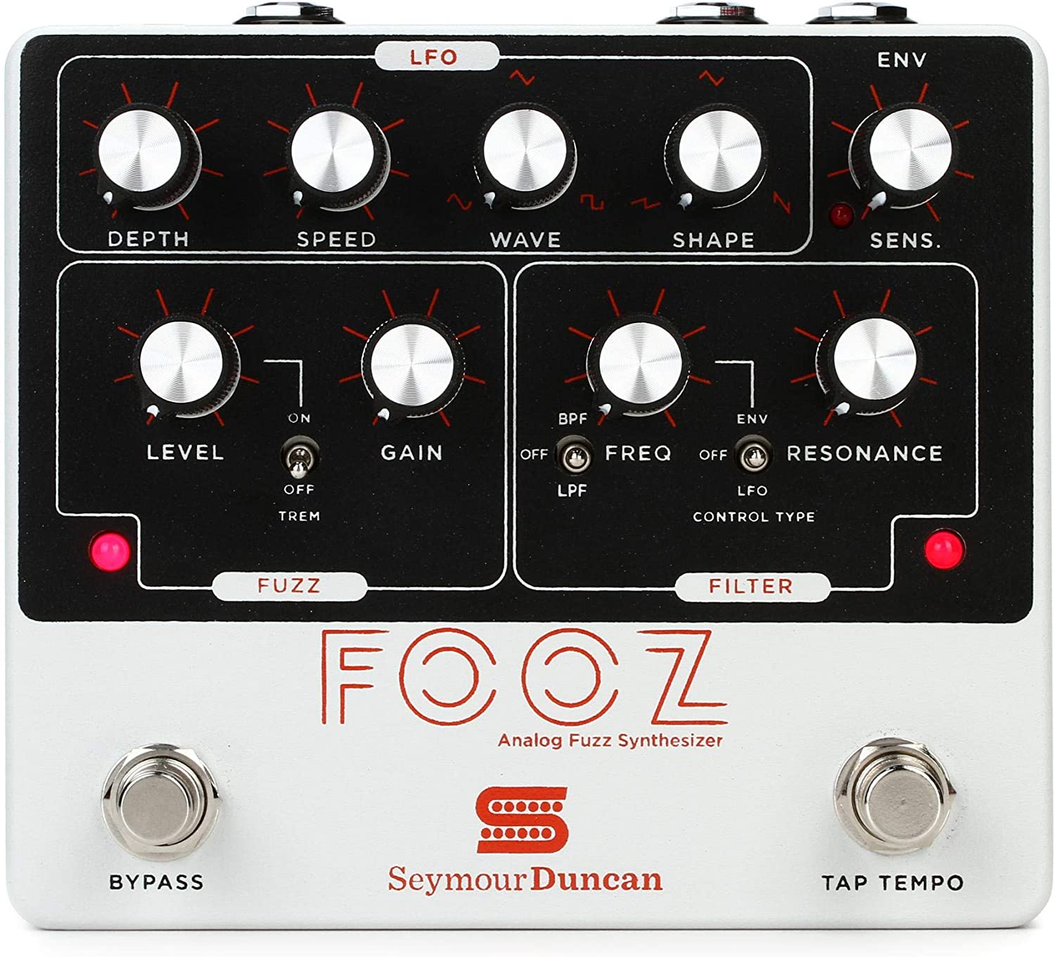 Seymour Duncan Fooz Analog Fuzz Synthesizer Pedal on a white background