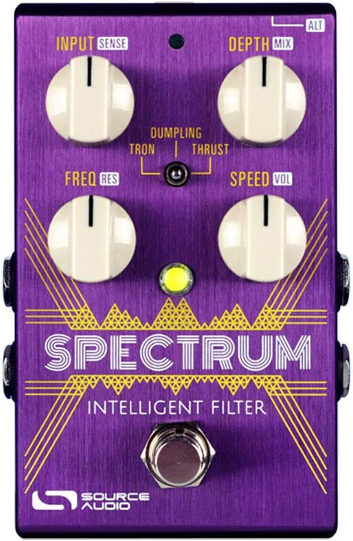 Source Audio Spectrum Intelligent Filter Pedal on a white background