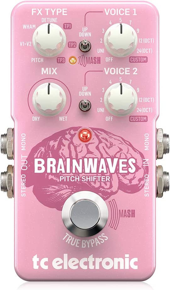 TC Electronic BRAINWAVES Pitch Shifter Harmonizer Pedal on a white background