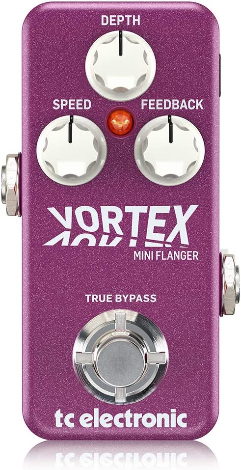 TC Electronic VORTEX Mini Flanger Pedal on a white background
