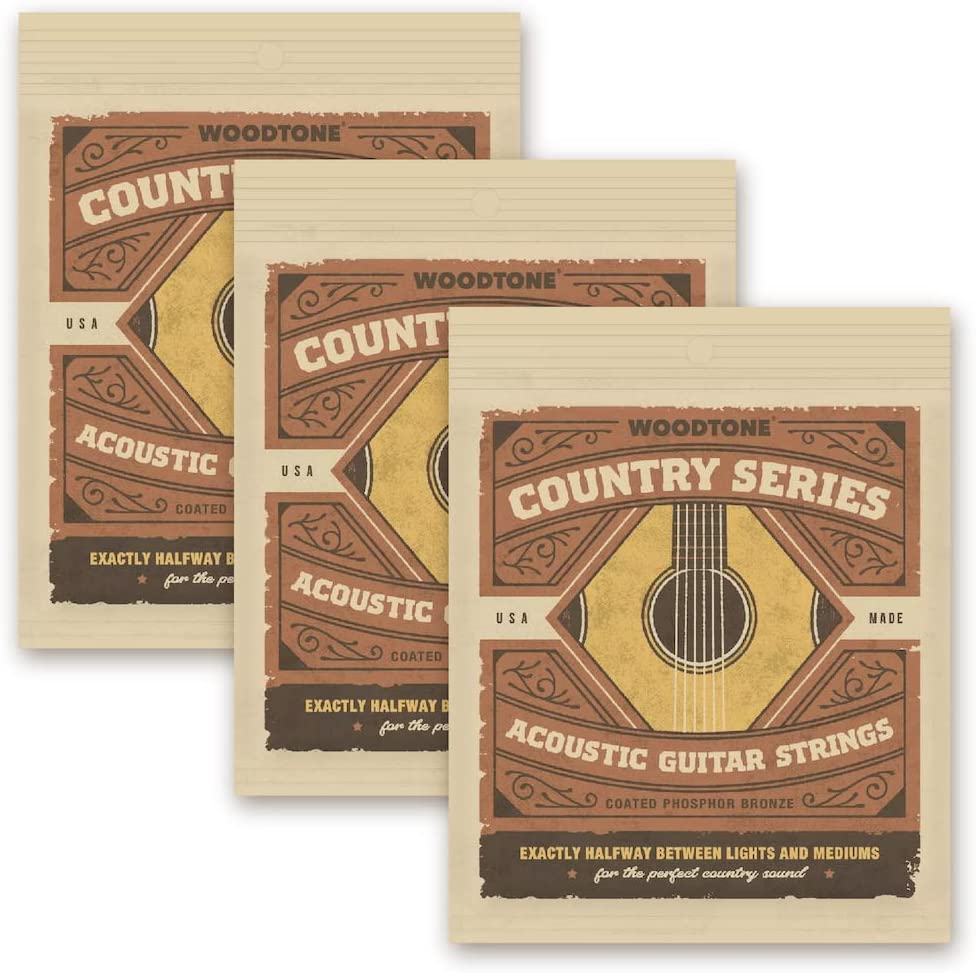 Woodtone Country Series Acoustic Guitar Strings on a white background