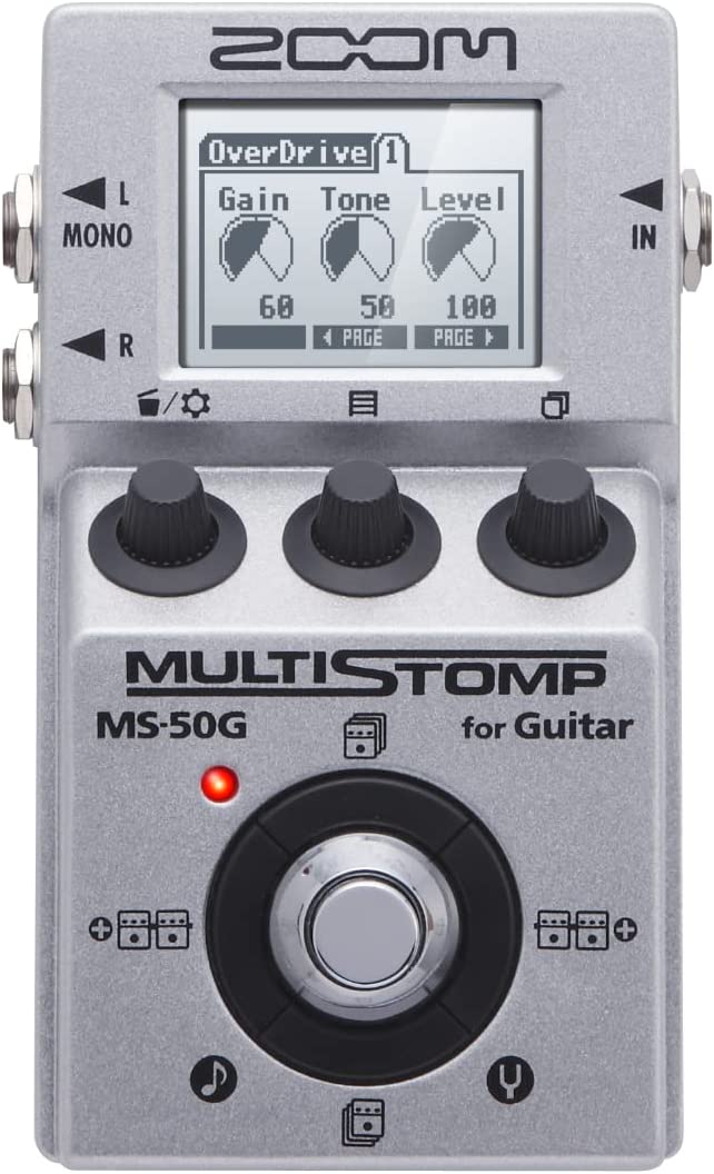 Zoom MS50G MultiStomp Guitar Pedal on a white background