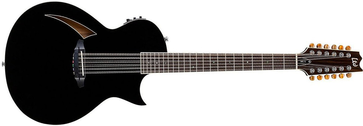 ESP LTD TL-12 BLK Acoustic-Electric Guitar on a white background
