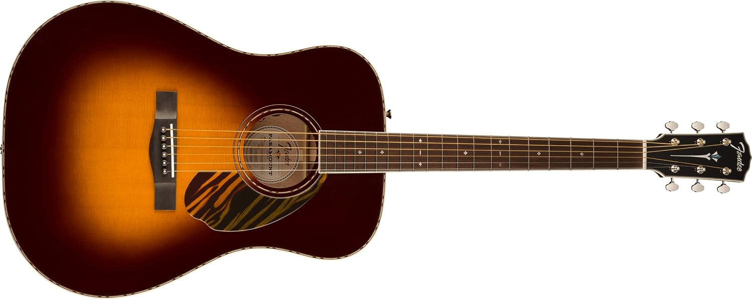 Fender Paramount PD-220E Dreadnought Acoustic-Electric Guitar on a white background