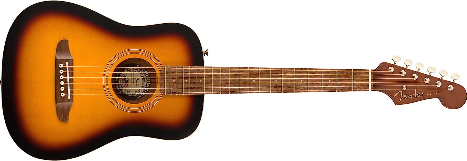 Fender Redondo Mini Acoustic Guitar on a white background