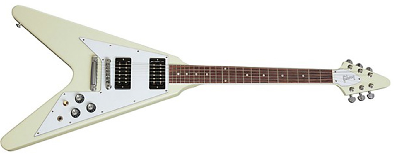 Gibson '70s Flying V Electric Guitar on a white background