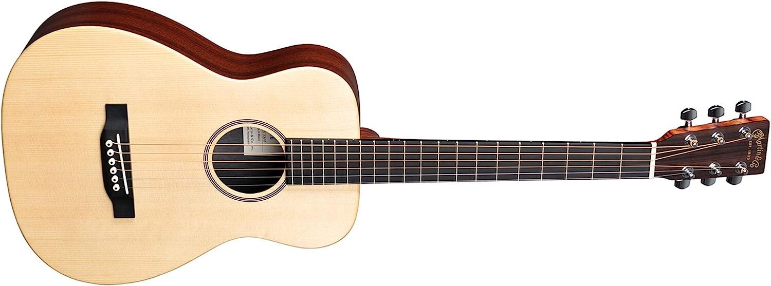 Martin LX1E Little Martin Acoustic-Electric Guitar on a white background