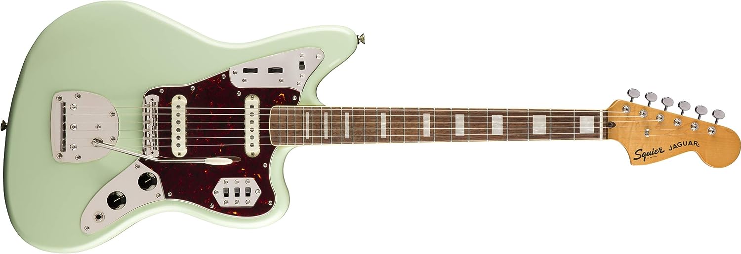 Squier Classic Vibe 70s Jaguar Electric Guitar on a white background