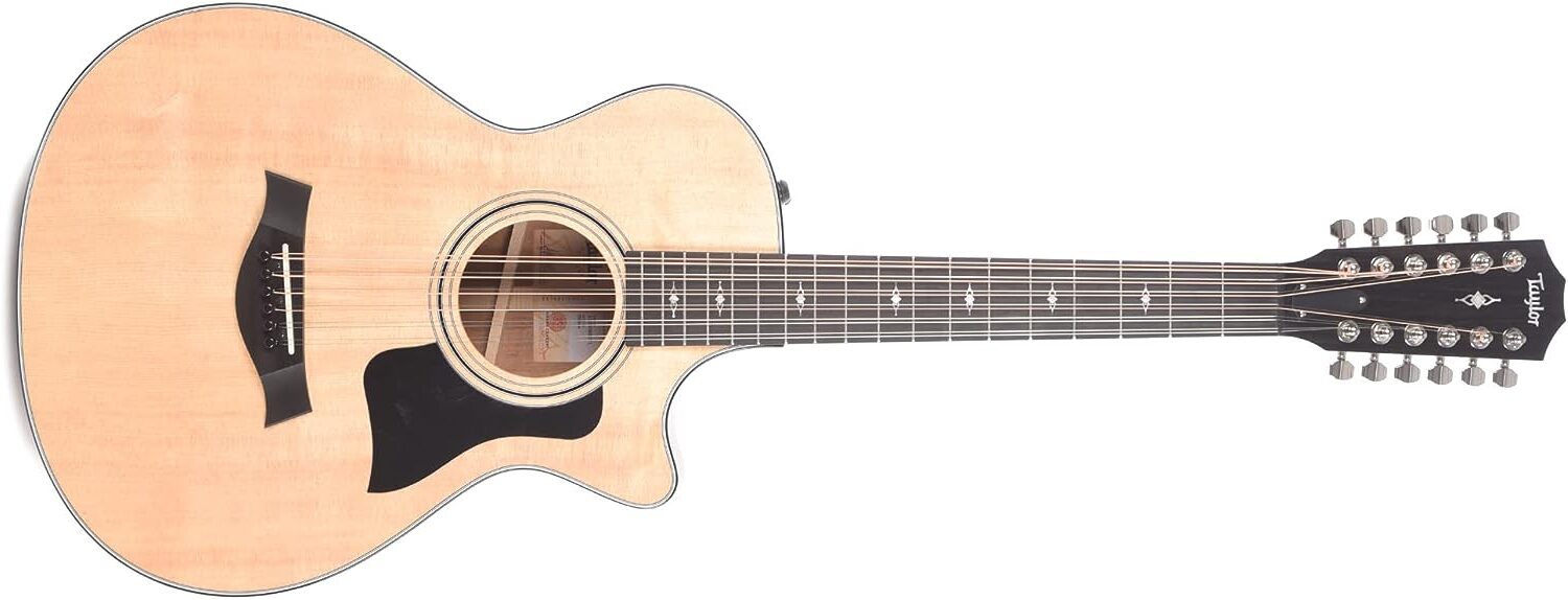 Taylor 352ce 12-String Acoustic Guitar on a white background