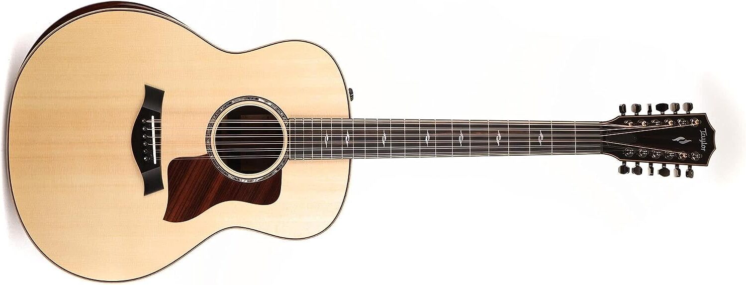 Taylor 858e Grand Orchestra 12-String Acoustic Guitar on a white background