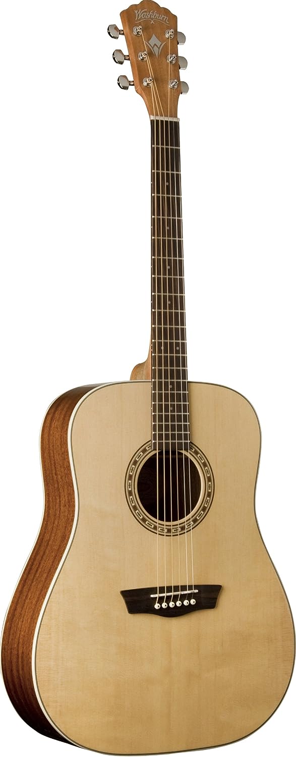 Washburn WD7S Harvest Series Acoustic Guitar on a white background