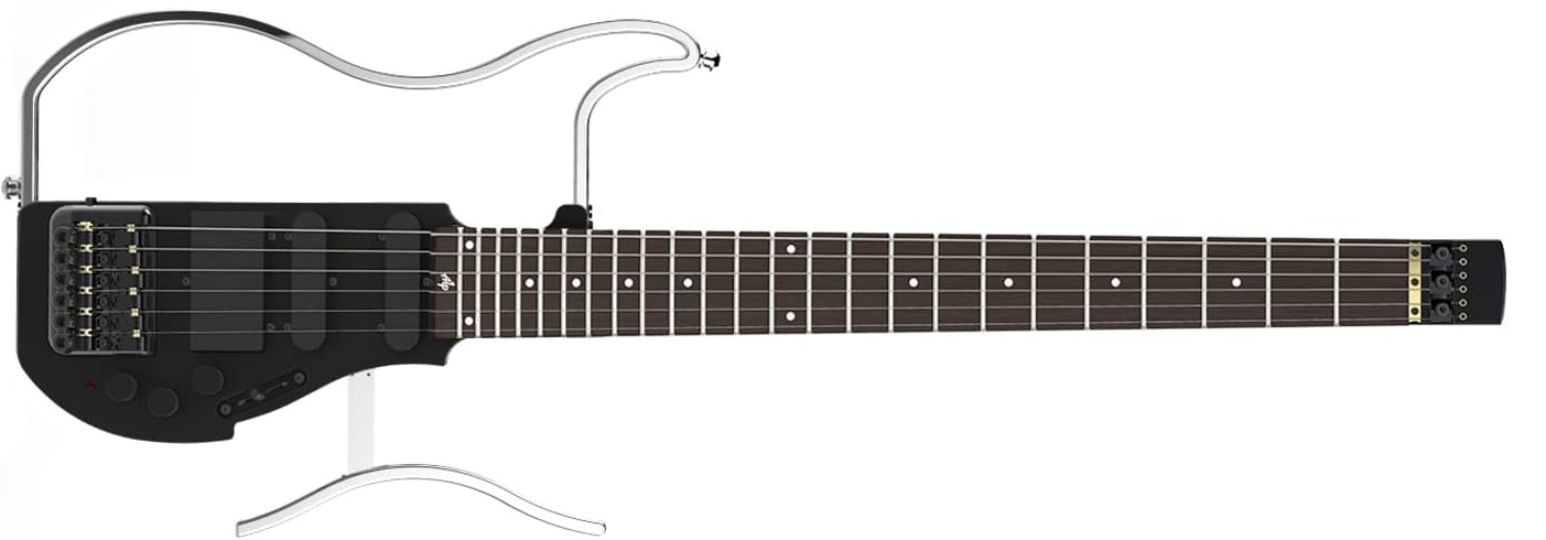 Asmuse Foldable Travel Headless Electric Guitar on a white background