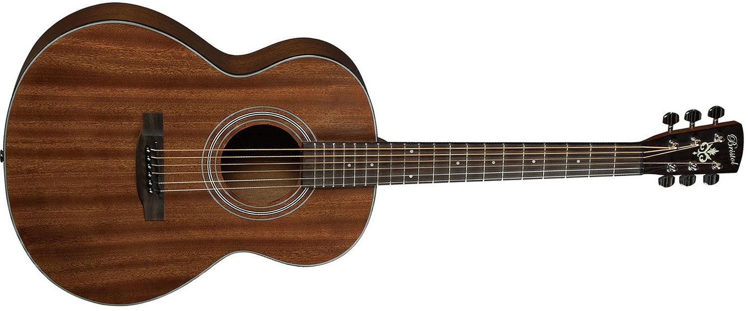 Bristol BF-15 Folk Body Acoustic Guitar on a white background