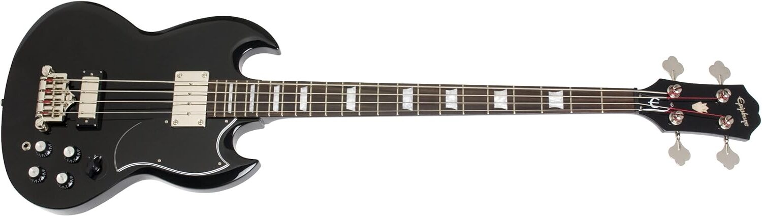 Epiphone EB-3 SG Bass Guitar on a white background