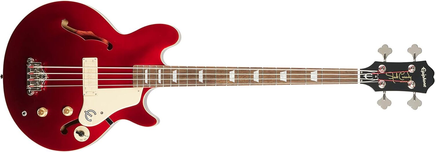 Epiphone Jack Casady Signature Bass Guitar on a white background