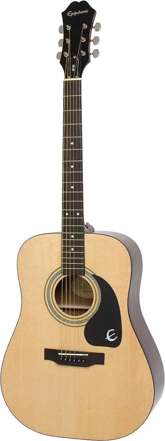 Epiphone Songmaker DR-100 Left-handed Acoustic Guitar on a white background
