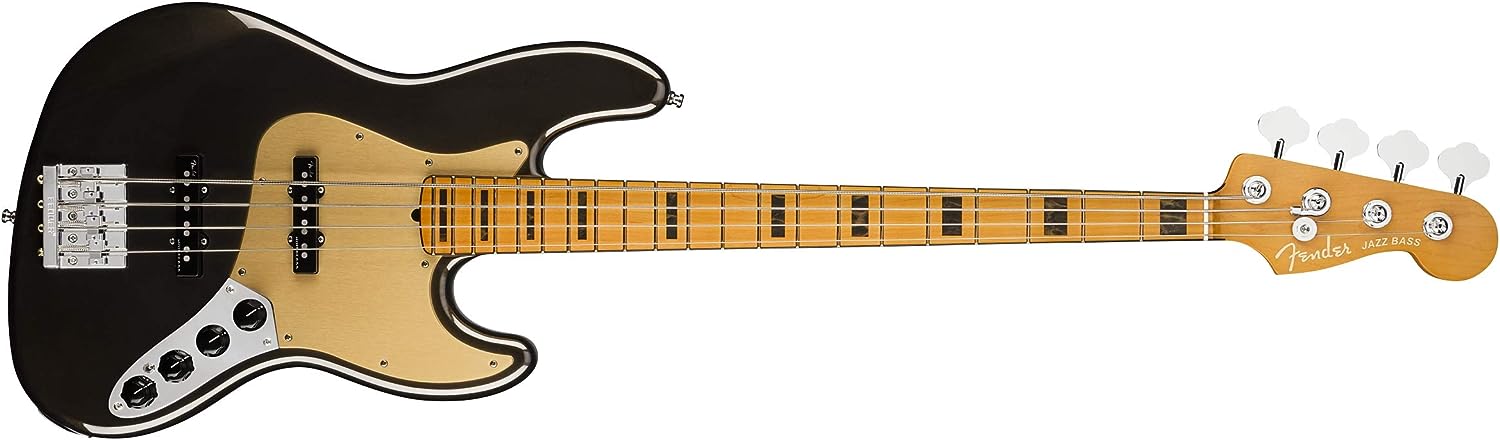 Fender American Ultra Jazz Bass Guitar on a white background