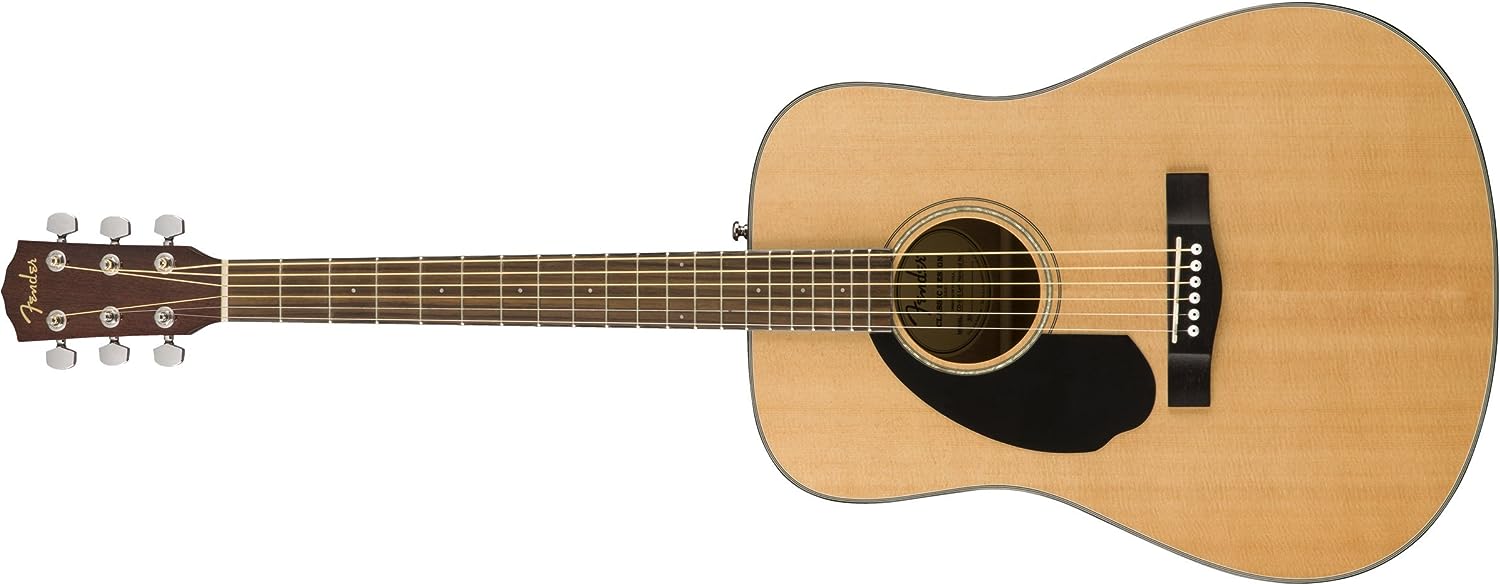 Fender CD-60S Left-Handed Acoustic Guitar on a white background