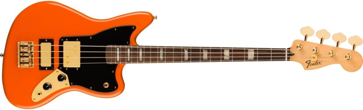 Fender Mike Kerr Jaguar Signature Bass Guitar on a white background