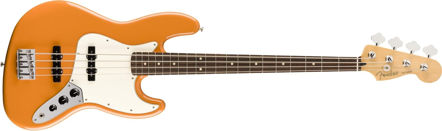 Fender Player Jazz Bass Guitar on a white background