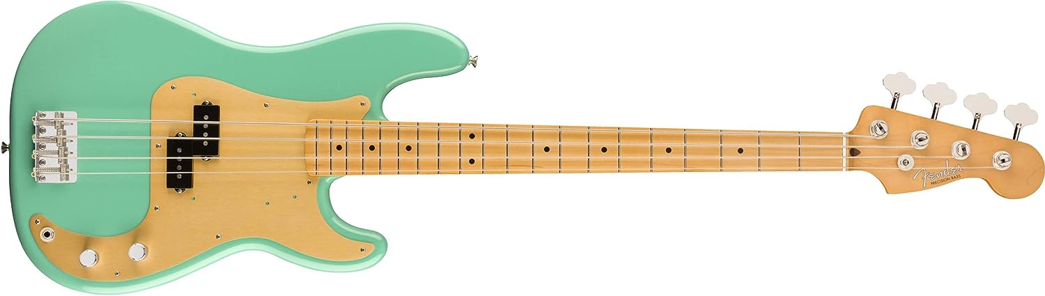 Fender Vintera 50s Precision Bass Guitar on a white background