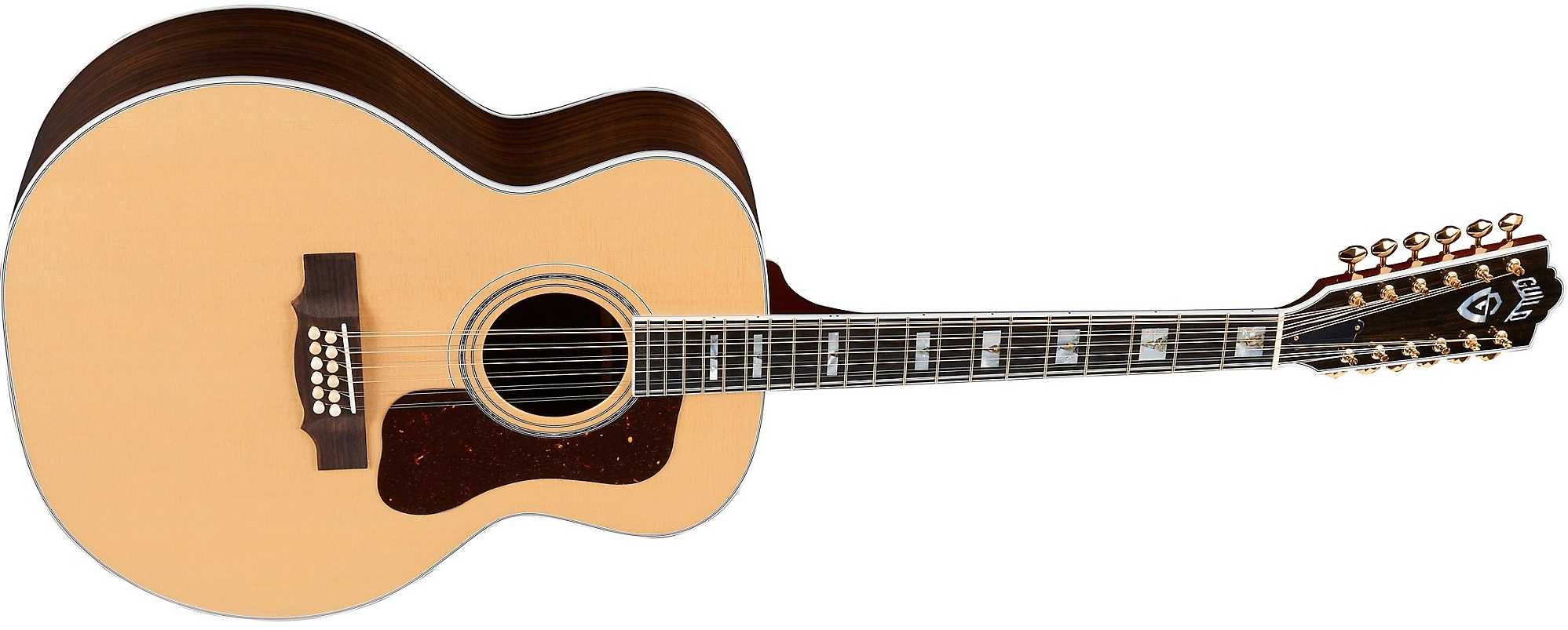 Guild F-512 Acoustic Guitar on a white background