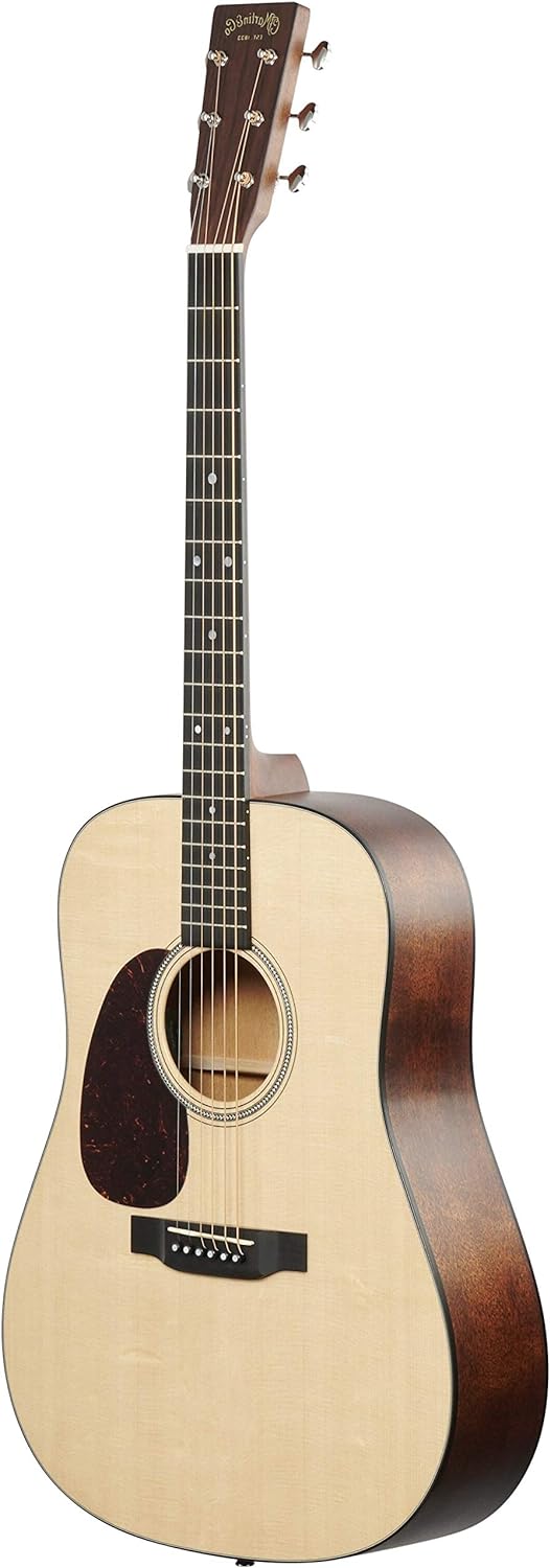 Martin D-16E 16 Series Left-Handed Acoustic-Electric Guitar on a white background