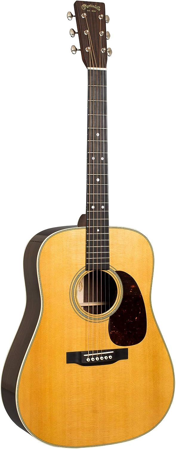 Martin D-28 Acoustic Guitar on a white background