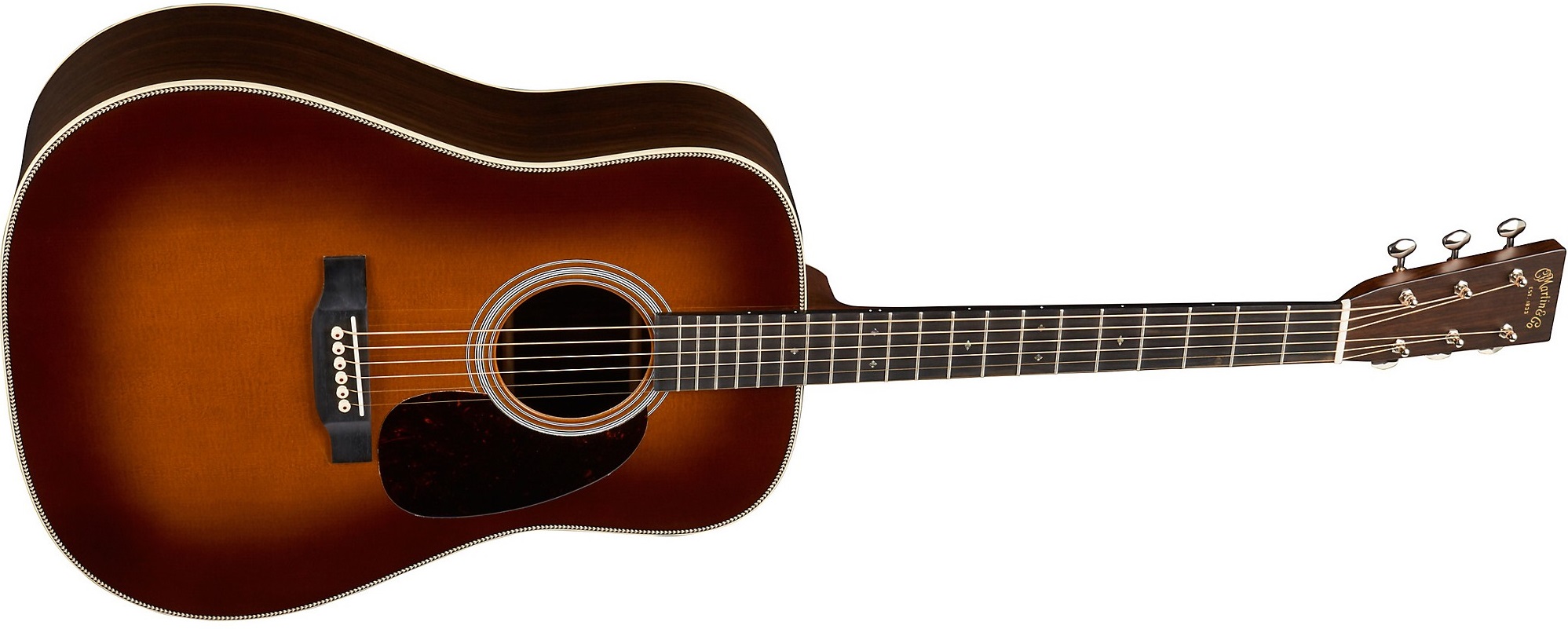 Martin HD-28 Acoustic Guitar on a white background