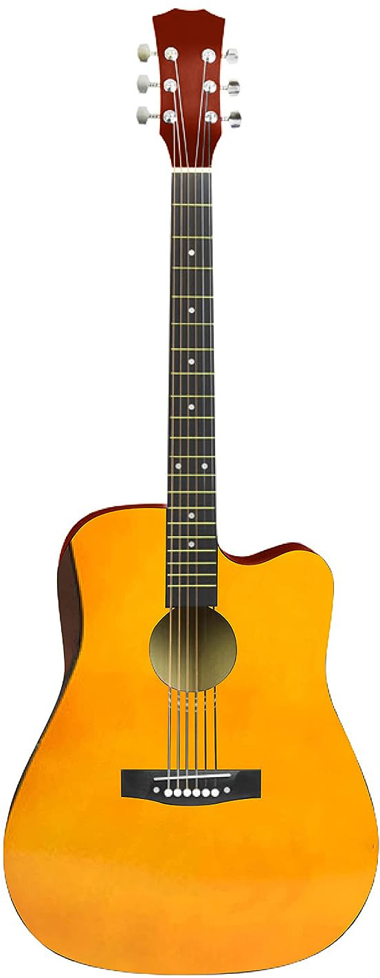 Master-play Beginner Full Size Acoustic Guitar on a white background