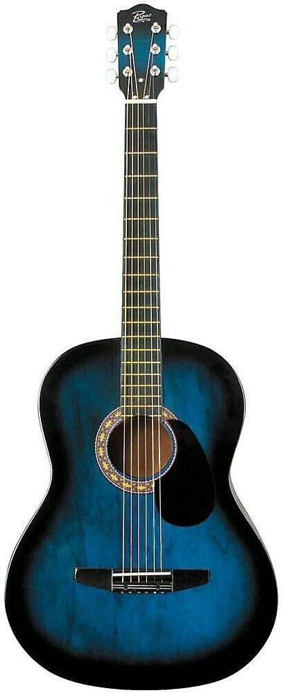 Rogue Starter Acoustic Guitar Blue Burst on a white background