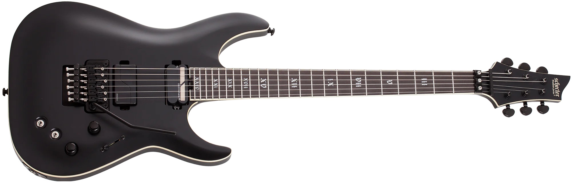 Schecter C-1 SLS Evil Twin Electric Guitar on a white background