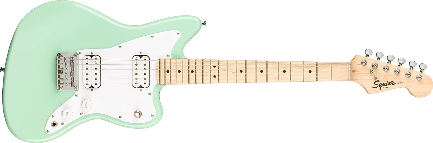Squier Mini Jazzmaster Electric Guitar on a white background