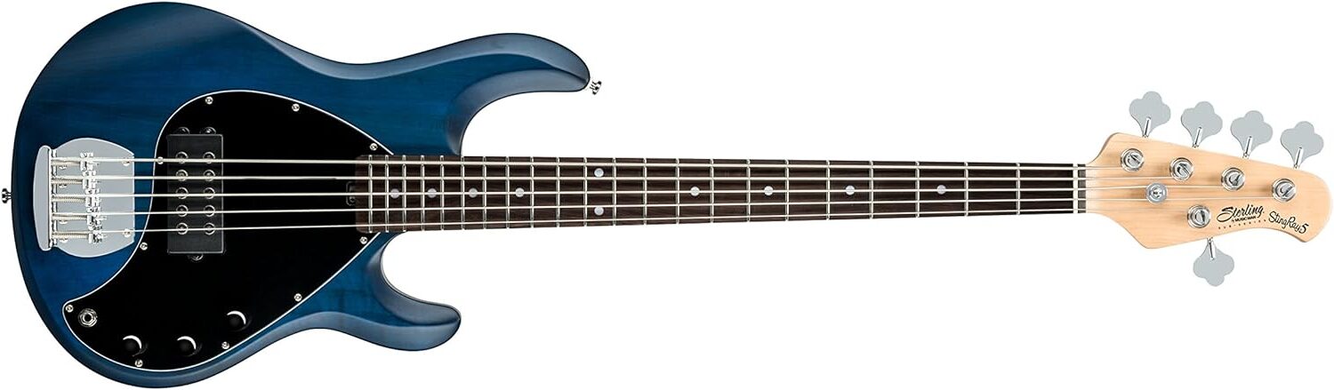 Sterling by Music Man StingRay Ray5 Bass Guitar on a white background
