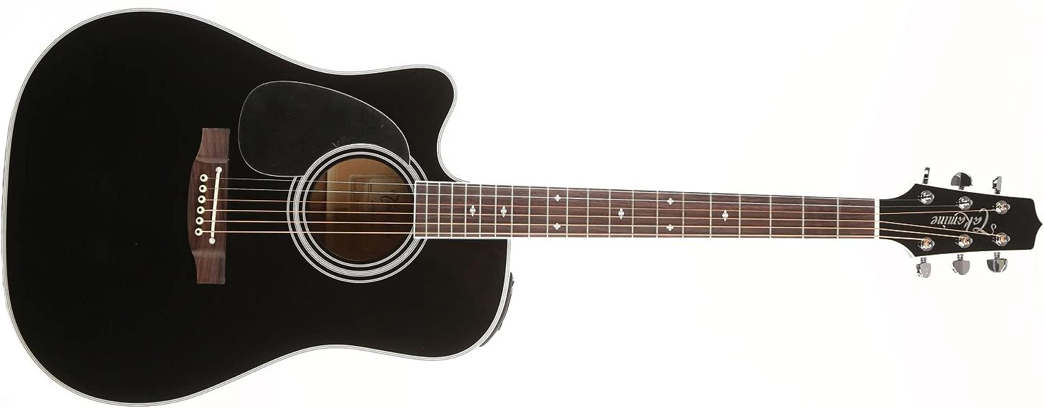 Takamine EF341SC LH Left-Handed Acoustic-Electric Guitar on a white background