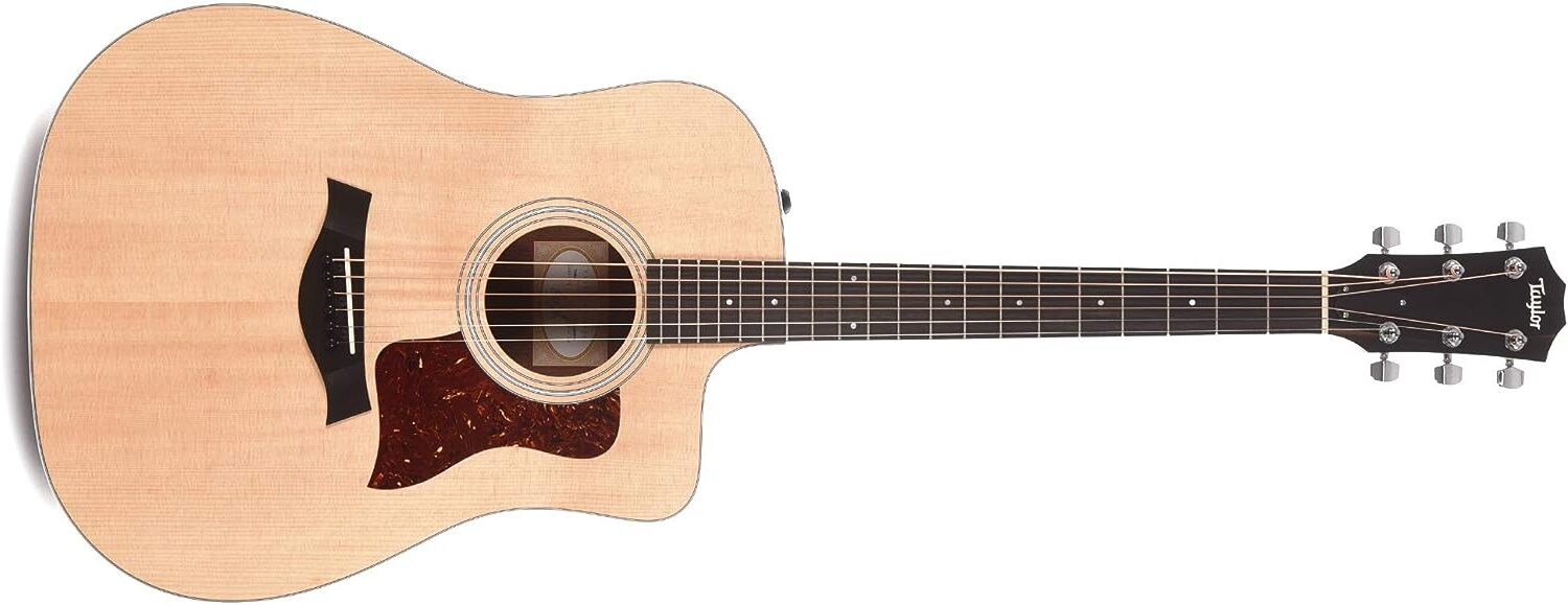 Taylor 210ce Dreadnought Acoustic-Electric Guitar on a white background