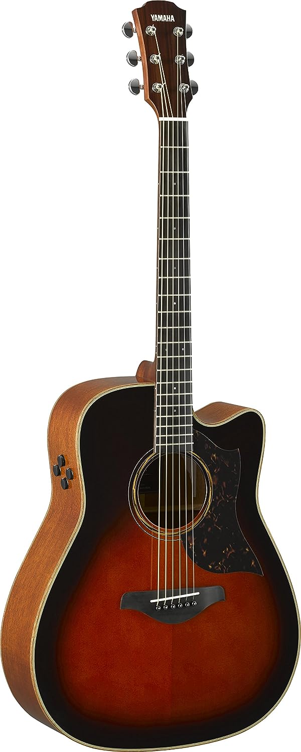 Yamaha A3M Cutaway Acoustic-Electric Guitar on a white background
