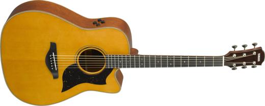 Yamaha A5M ARE Dreadnought Cutaway Acoustic-Electric Guitar on a white background