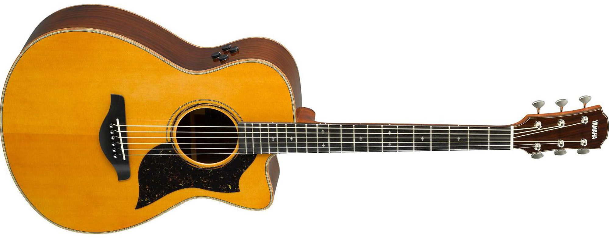 Yamaha AC5R ARE Concert Cutaway Acoustic-Electric Guitar on a white background